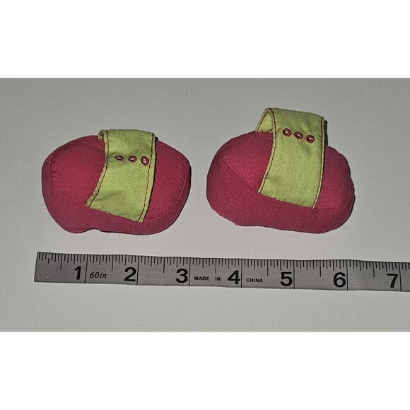 Groovy Girls Plush Shoes Pink Green Sandals Doll Clothes Replacement - Picture 4 of 4
